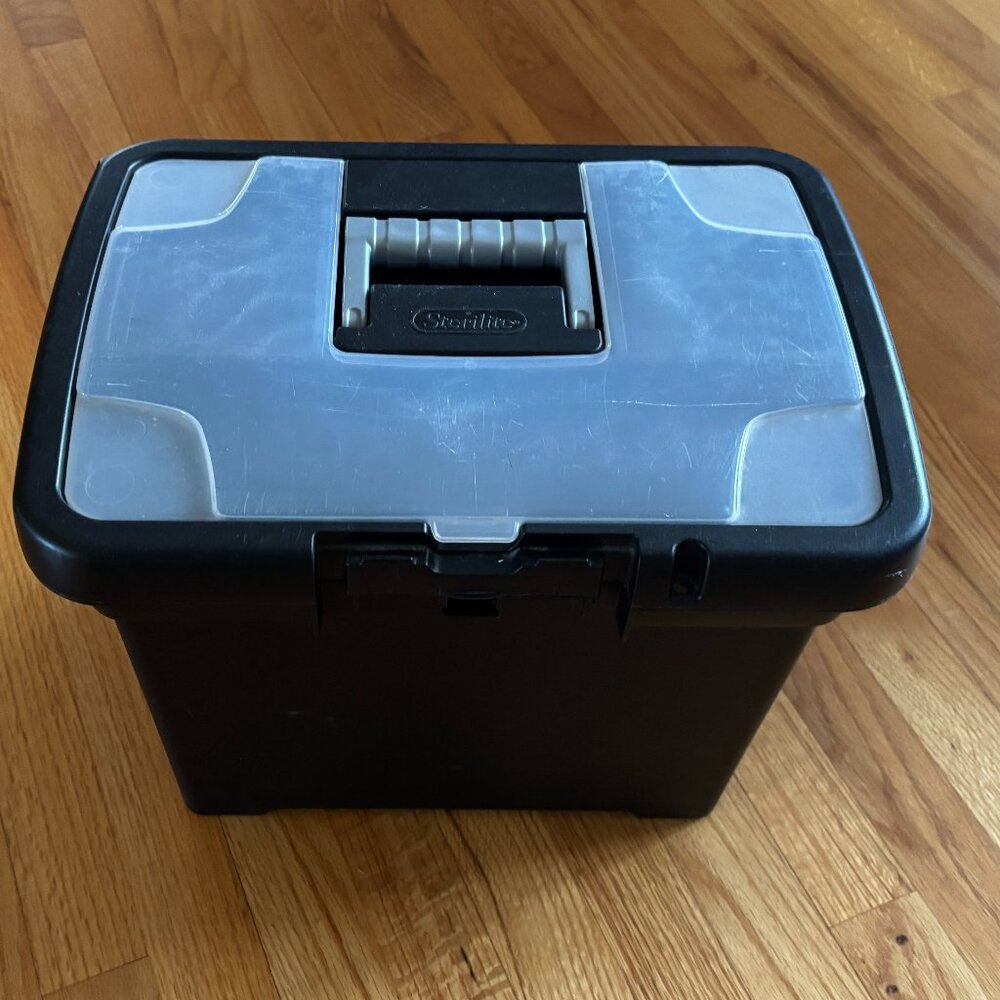 Sterlite Letter File Box with Handle and Folders